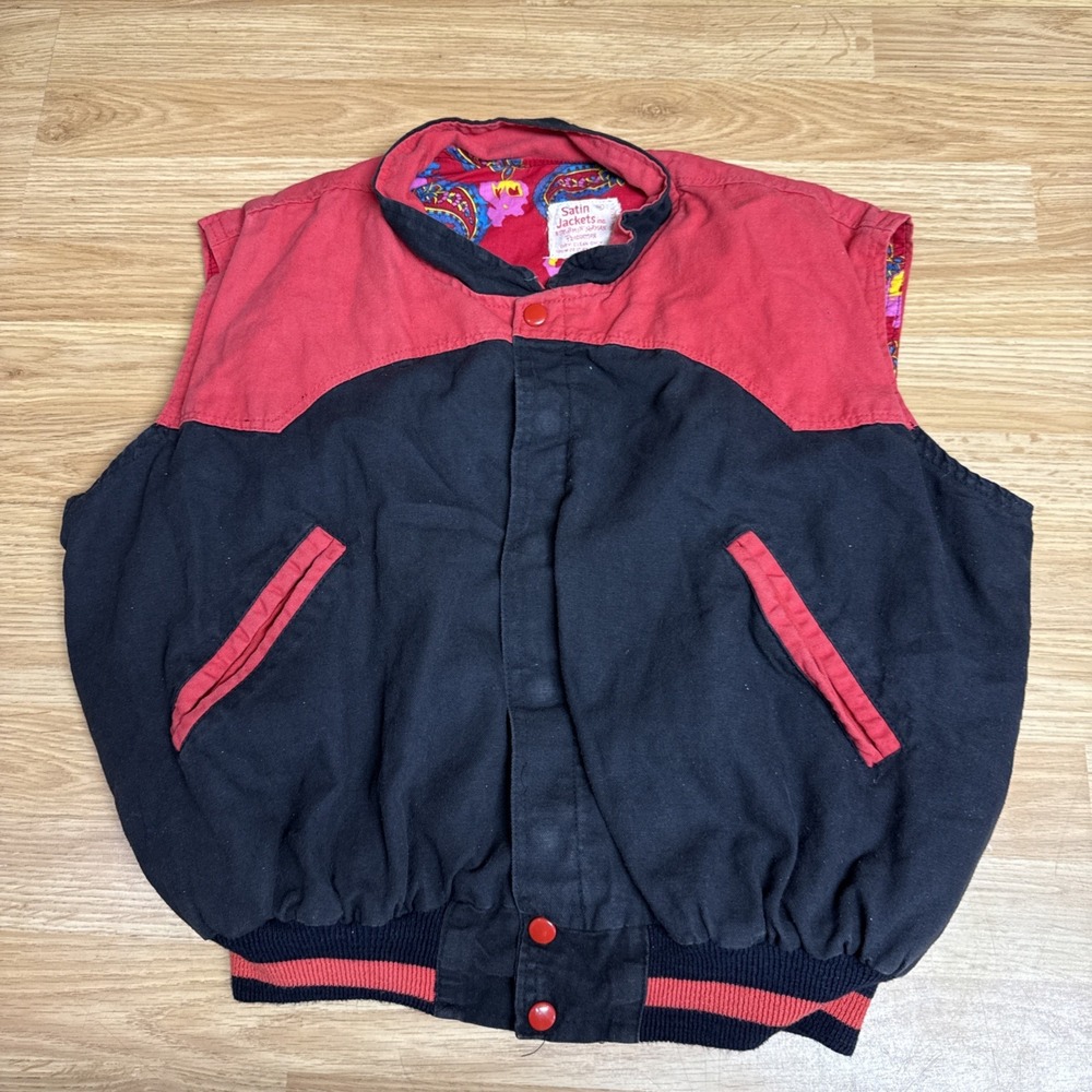 Vintage 70s Stormin Norman Miller Music Button Up Canvas‎ Vest - Picture 3 of 11